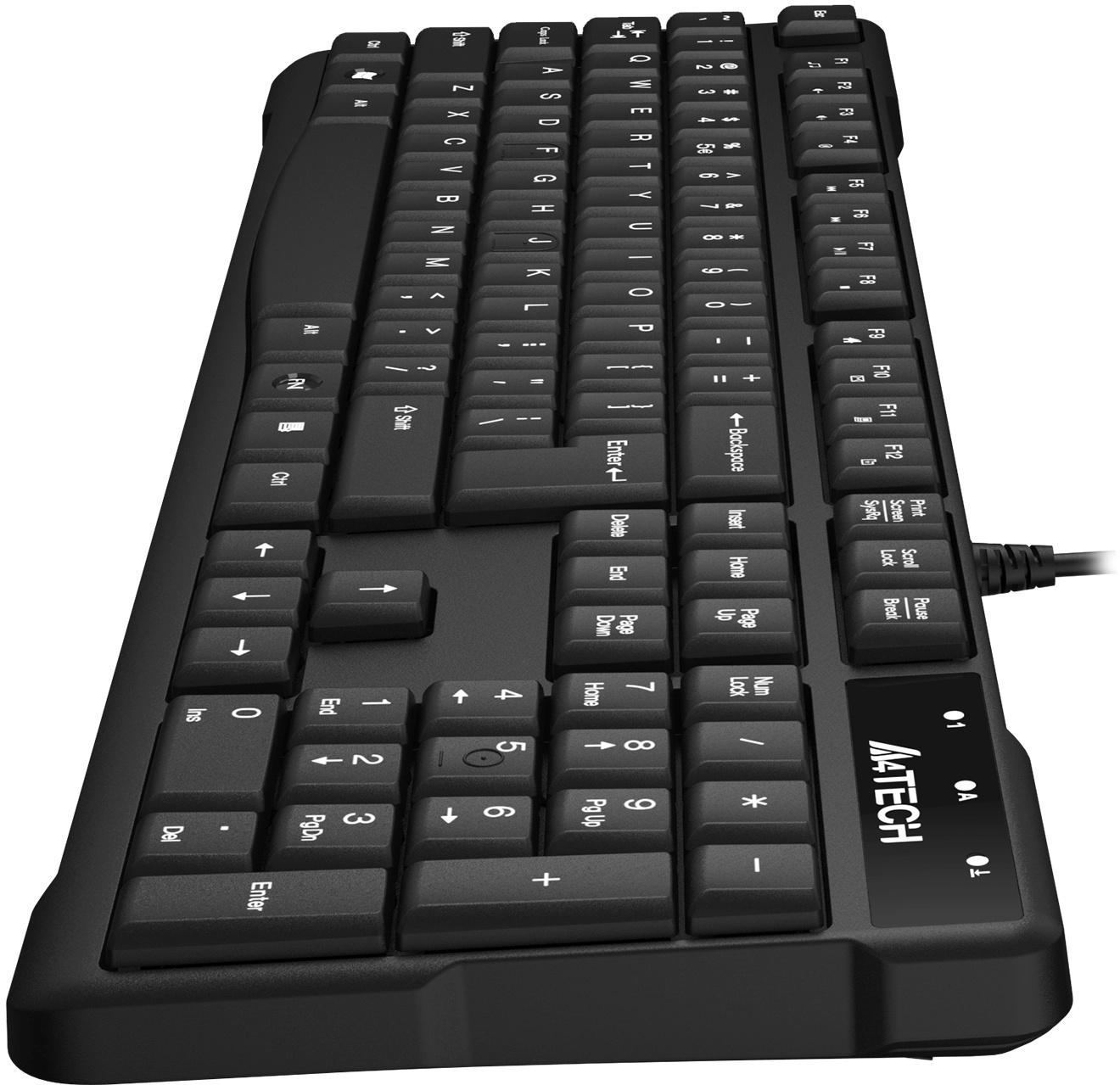 Клавиатура A4Tech KR-750 черный USB (KR-750 BLACK) кабель 1.5м