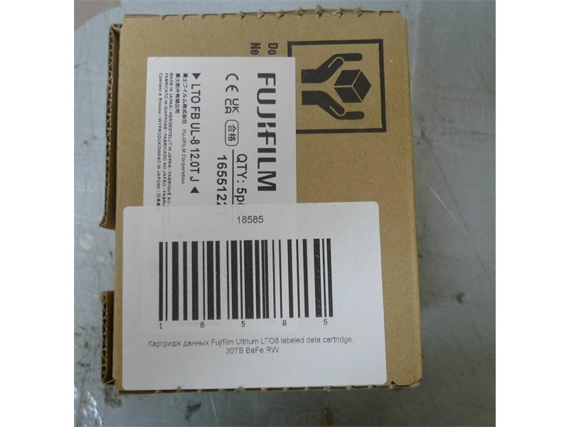 Картридж данных Fujifilm Ultrium LTO8 labeled data cartridge, 30TB BaFe RW