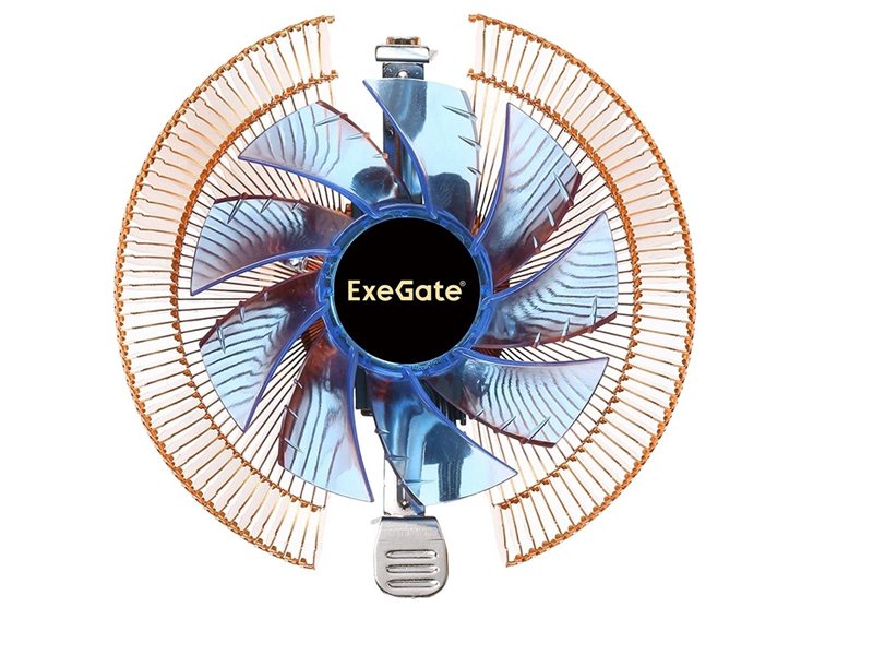 Exegate EX286153RUS Кулер ExeGate Wizard EE91-Cu.BLUE (Al+Copper, LGA775/1150/1151/1155/1156/1200/AM2/AM2+/AM3/AM3+/AM4/FM1/FM2/754/939/940, TDP 80W, Fan 90mm, 2200RPM, Hydro bearing, 3pin, 22db, 265г