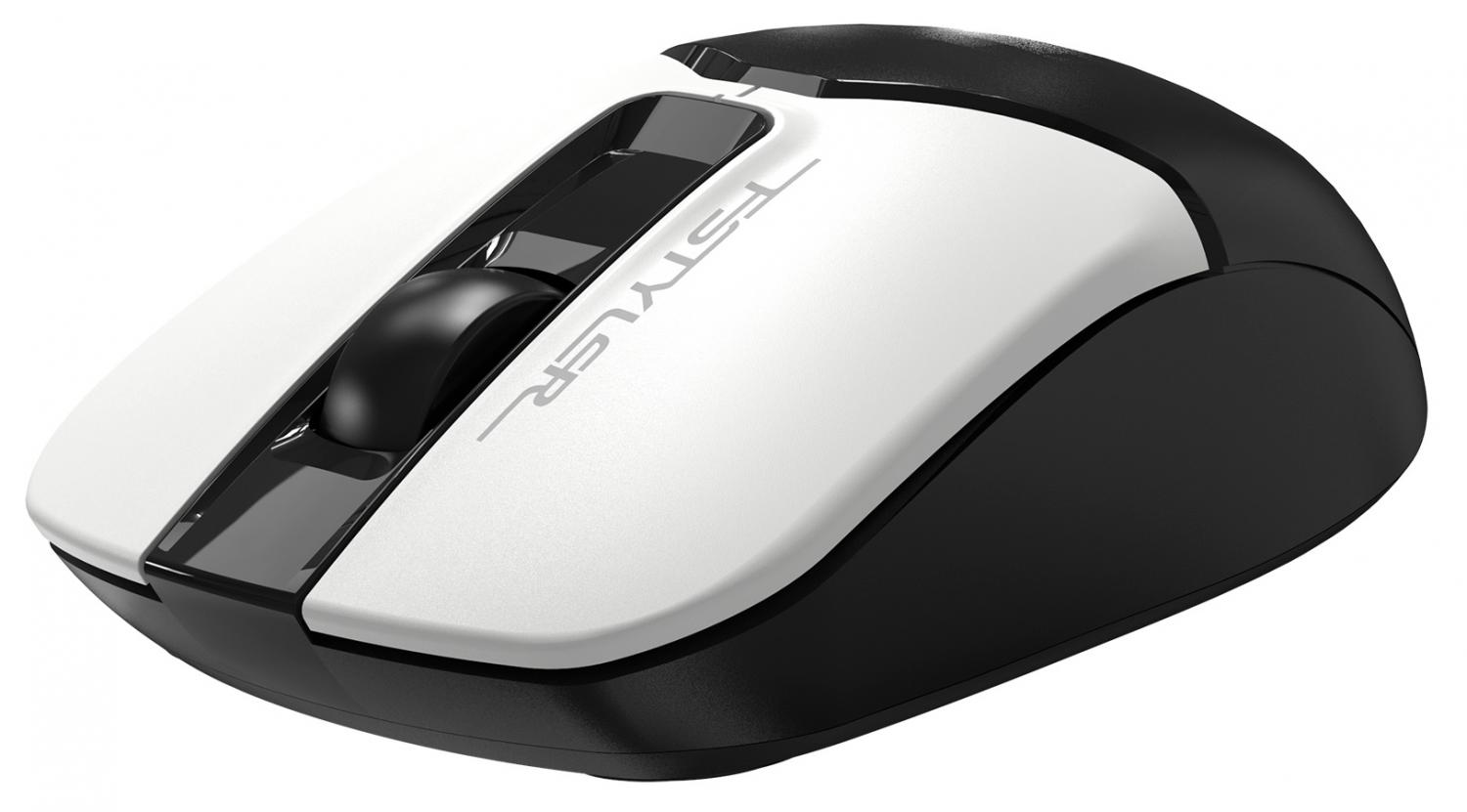 Мышь A4Tech Fstyler FB12 белый/черный оптическая 1200dpi беспров. BT/Radio USB 3but (FB12 PANDA)