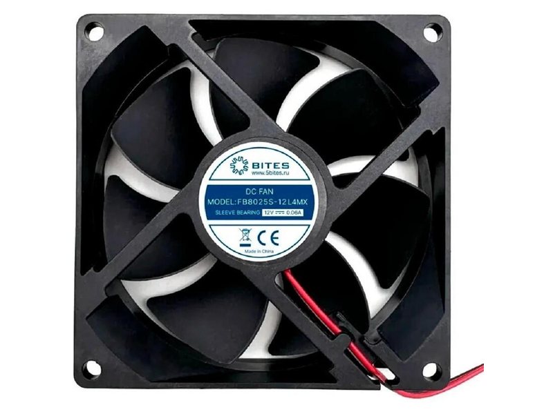 5bites Вентилятор FB8025S-12L4MX 80X25 / SLEEVE / 2000RPM / MOLEX / 4P