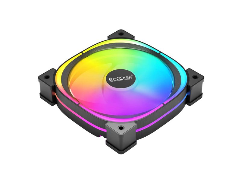 Кулер для корпуса/ Case Cooler PCCooler EF120 ARGB BK (120x120x25mm, 4-pin PWM, ARGB, 37.98CFM, 25.7dBA, 1500RPM, Black)