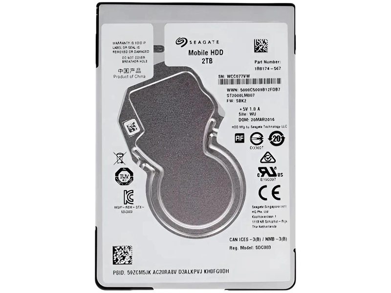 Жесткий диск/ HDD Seagate SATA 2Tb 2.5" Mobile 7mm 5400 RPM 128Mb 1 year warranty