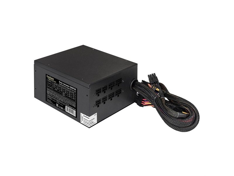 Блок питания 1200W ExeGate Gaming Standard 1200PGS (ATX, APFC, КПД 82% (80 PLUS), 14cm fan, 24pin, 2x(4+4)pin, 6xPCI-E, 8xSATA, 4xIDE, Cable Management, black, RTL)