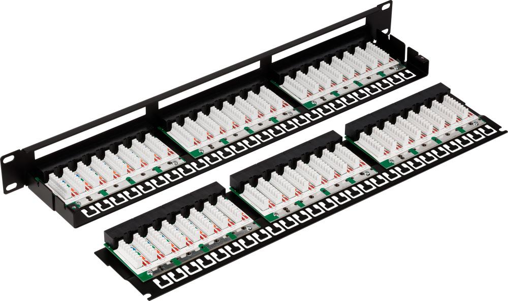 Патч-панель Lanmaster TWT-PP48/1U-U6 19" 1U 48xRJ45 кат.6 UTP