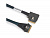 Кабель JPC P5003DR00800-2 Cable Slimline SASx8 74P (SFF8654, угловой RightAngle)  -TO-  Slimline SASx8 74P (SFF8654, прямой Straight Type), (FOR PCIe GEN4), L:80cm  (C5454)